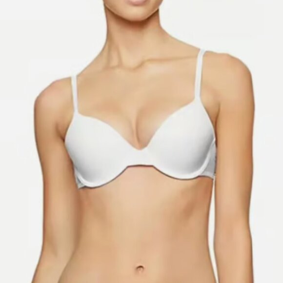 Calvin Klein Lightly Lined Demi T-Shirt Bra Size 36DD White Essential NWT - Picture 1 of 6